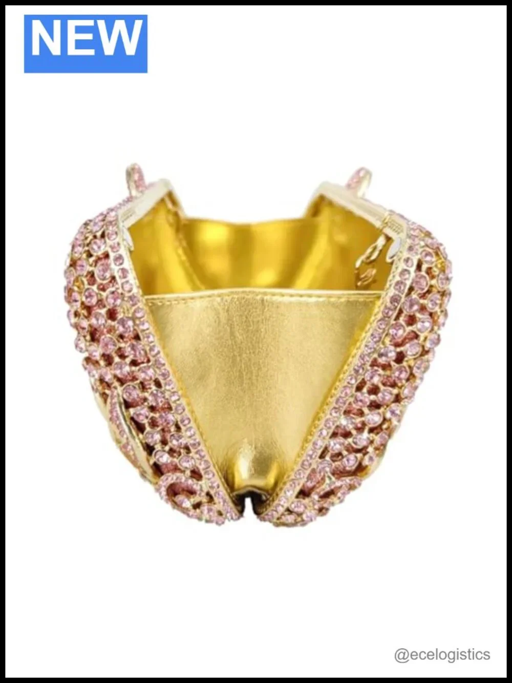 Bling Crystal Flower Clutch Rhinestone Evening Bag Wedding Bridal Purse with